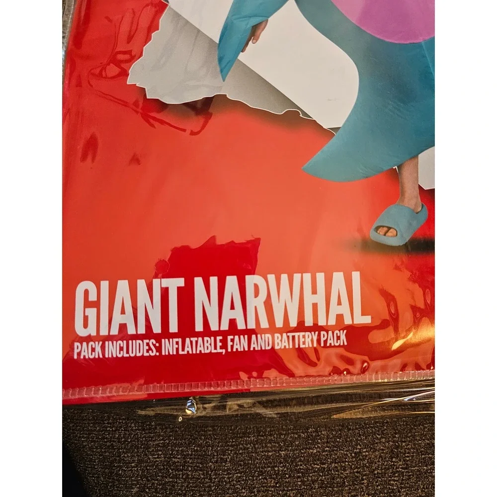 MorphCostumes Kids Giant Narwhal Inflatable Costume‎ One Size Dress Up Fish NEW